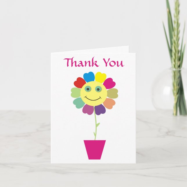 Carte de voeux Tournesol Merci (Devant)
