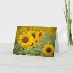 Carte de vœux Tournesol pour vous