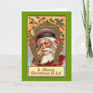 Carte de voeux traditionnelle du Père Noël