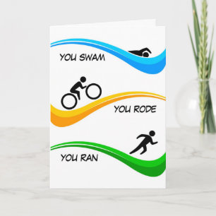 Carte de voeux Triathalon