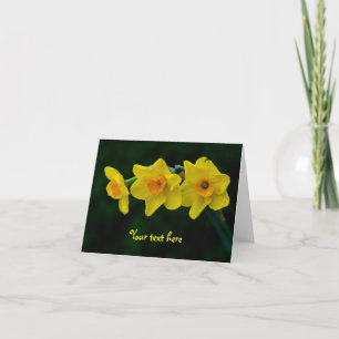 Carte de vœux Trio de jonquilles