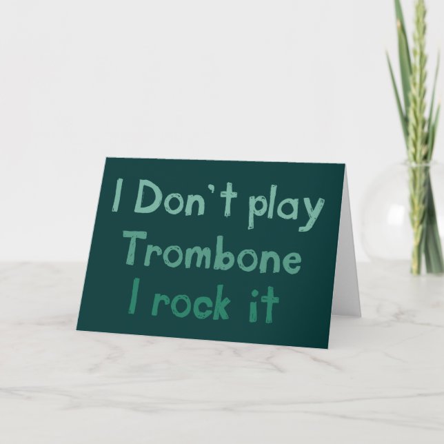 Carte de voeux Trombone Rock It (Devant)