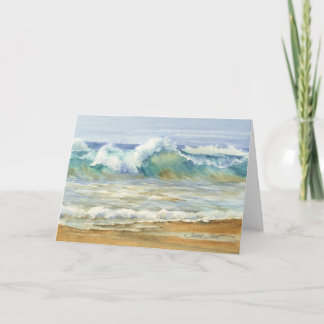 Carte de voeux Tropical Wave Watercolor
