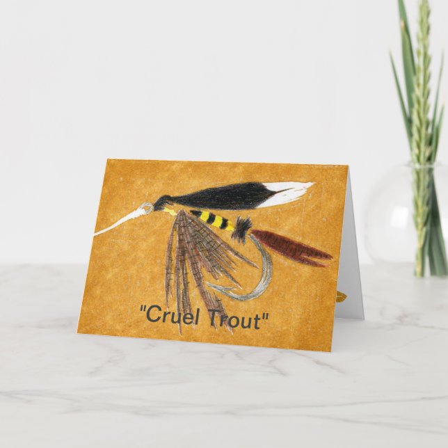 Carte de voeux "Truite brute" (Devant)