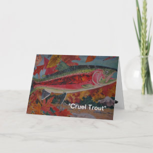 Carte de voeux "Truite brute" "Dreams Tyer Volant"