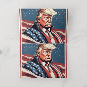 Carte de voeux Trump Epic American Flag