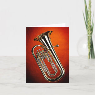 Carte de voeux Tuba pour musiciens de bande
