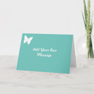Carte de voeux Turquoise personnalisée