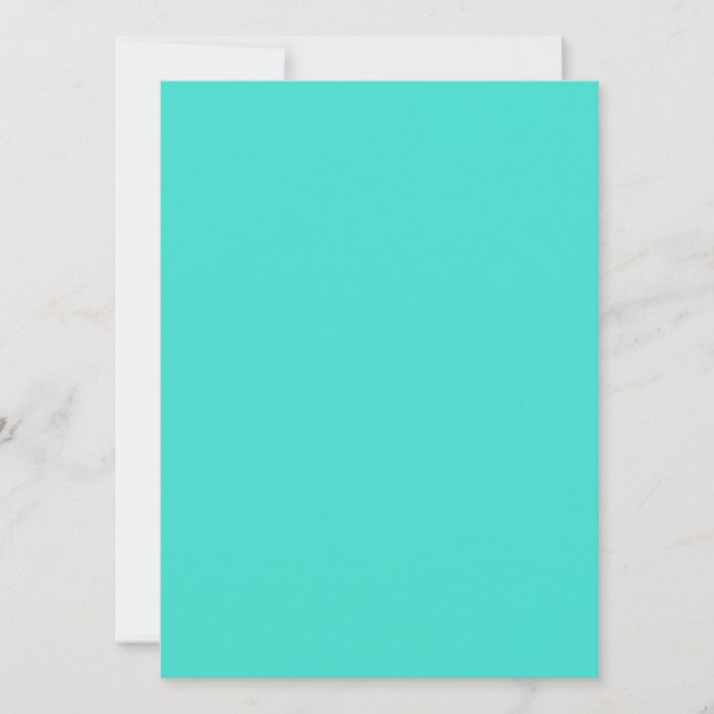 Carte de voeux Turquoise pour les messages personn (Devant)