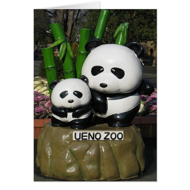 Carte de voeux Ueno Zoo Panda (Devant)