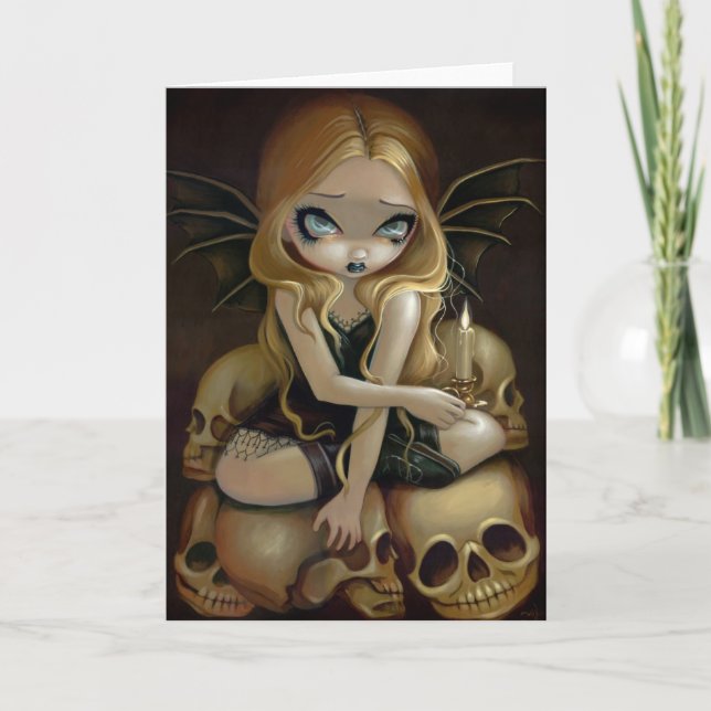 Carte de voeux "Une bougie dans l'obscurité" (Devant)