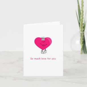 Carte de vœux, une carte cœur mignonne, tant d'amo