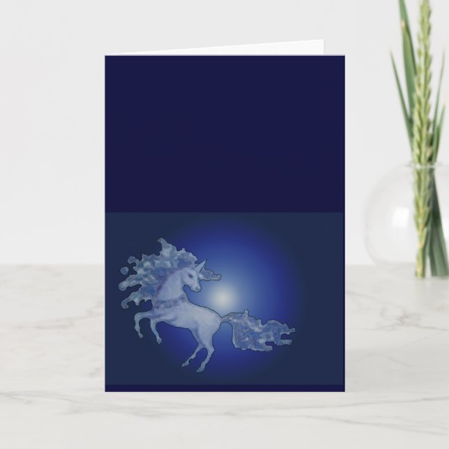 Carte de voeux Unicorn vide (Devant)