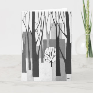 Carte de vœux urbaine moderniste pour les fêtes hi