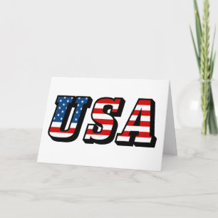 Carte de voeux USA Flag Text