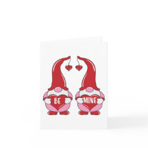 carte de voeux valentin Be Mine - Gnomes