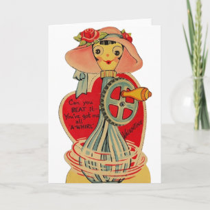 Carte de voeux Valentine Beater vintage Egg