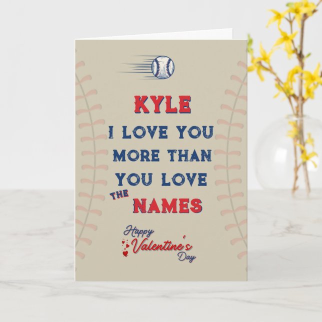 Carte de voeux Valentine, Carte de baseball (Fleur jaune)