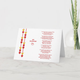 Carte de voeux Valentine Poem