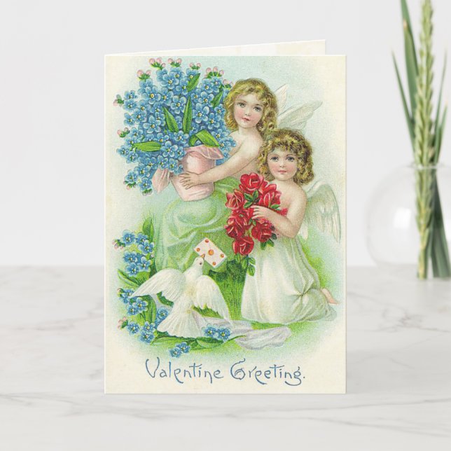 Carte de voeux Valentine vintage (Devant)