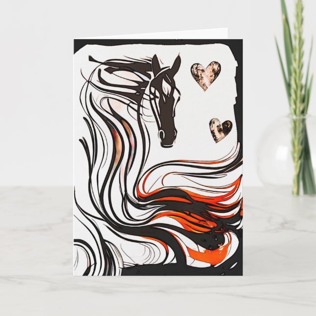 Carte de voeux Valentine's Horse (Devant)