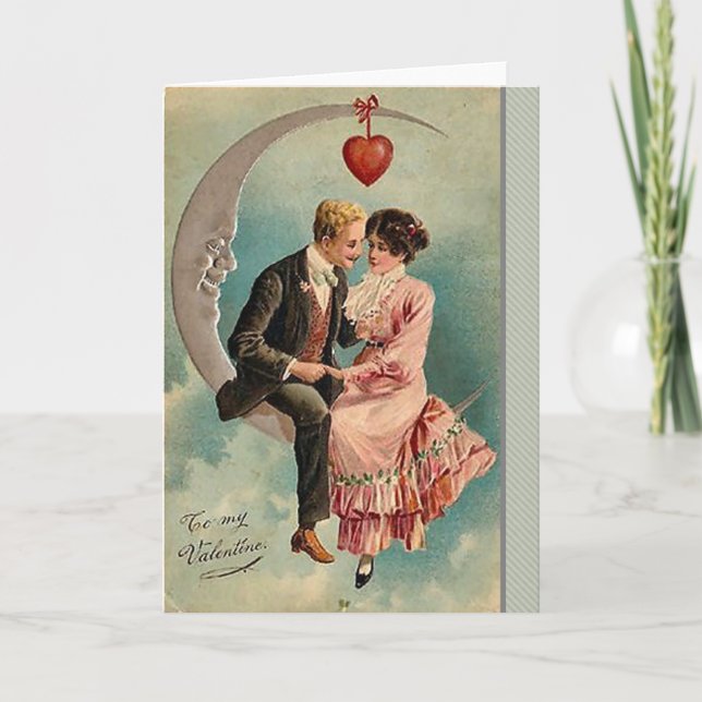 Carte de voeux Valetine vintage (Devant)