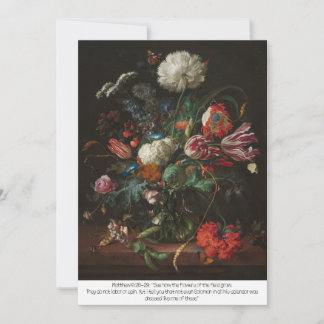 Carte de voeux 'Vase of Flowers' | Matthieu 6:28-2
