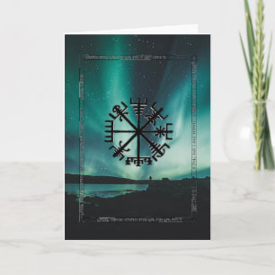 Carte de voeux Vegvisir Compass/Wayfinder Rune