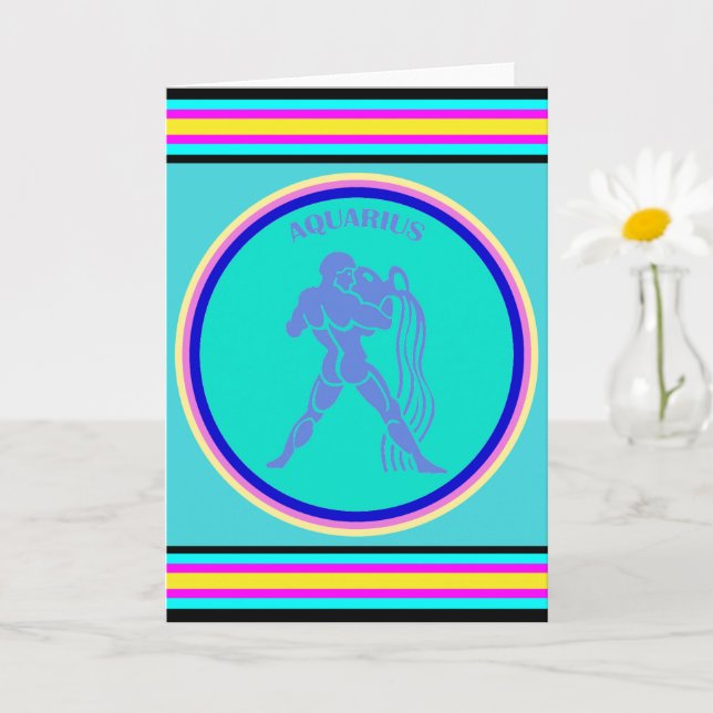 Carte de vœux Verseau (Petite plante)