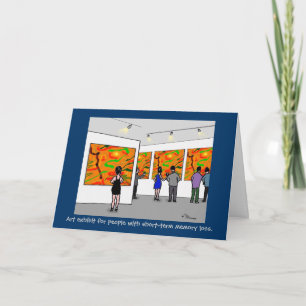 Carte de voeux verte de "objet exposé d'art" de