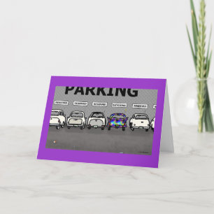 Carte de voeux verte de "parking" de Weenii