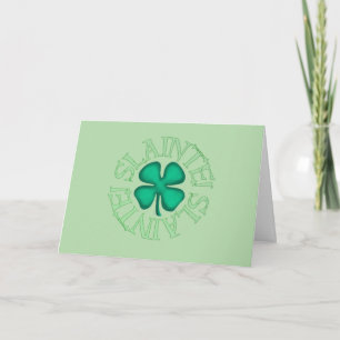 Carte de vœux verte Slainte