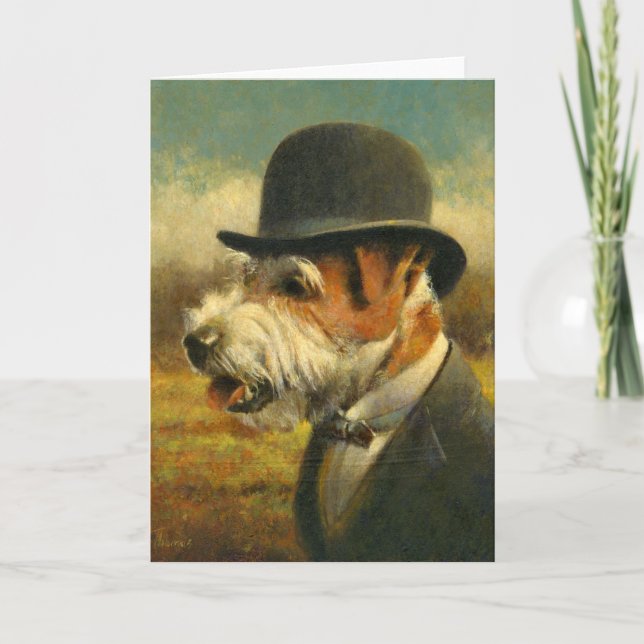Carte de voeux Victorian Jack Russell (Devant)