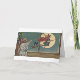 Carte de voeux Victorian Witch Befana Halloween