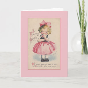 Carte de voeux victorienne de Saint-Valentin