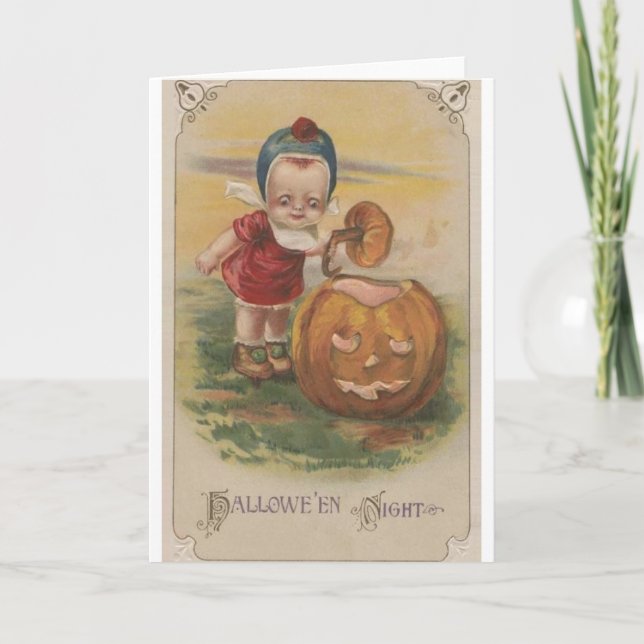 Carte de voeux victorienne d'Halloween (Devant)