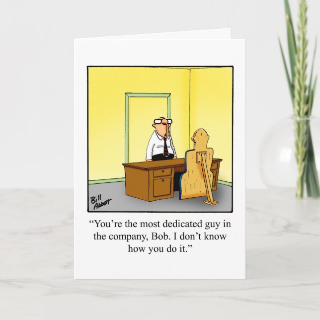 Carte de voeux vide Humor Business Office (Devant)