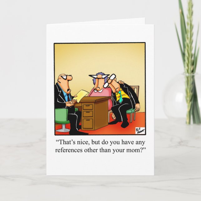 Carte de voeux vide Humor Business Office (Devant)