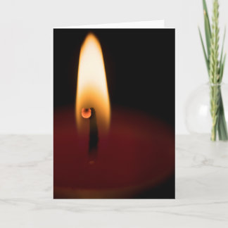 Carte de voeux vierge à flamme de bougie