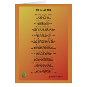 Carte de voeux vierge à salade Bowl