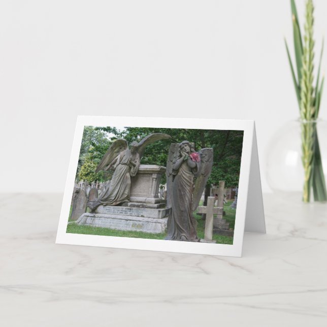 Carte de voeux vierge : Angles avec fleurs (Devant)