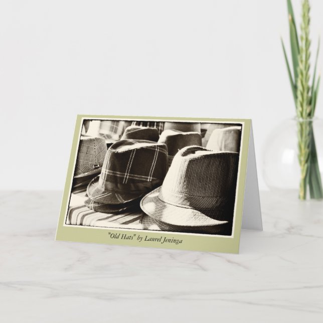 Carte de voeux vierge aux anciens Casquettes (Devant)
