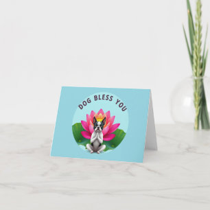 Carte de vœux vierge Boston Terrier Dog Bless You