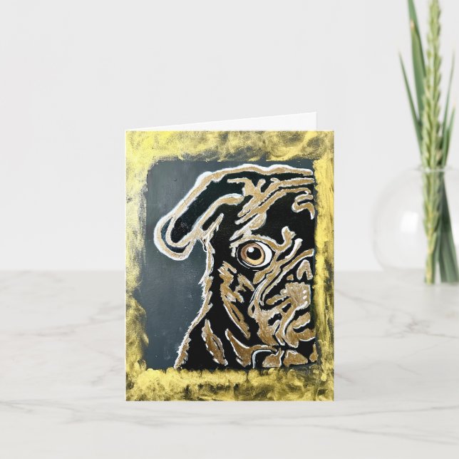 Carte de voeux vierge carlin (Devant)