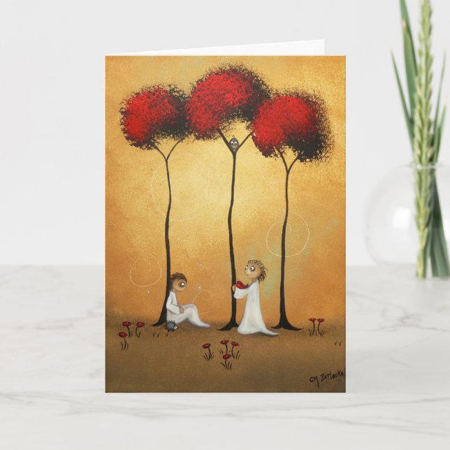 Carte de voeux vierge ce coeur fragile (Devant)