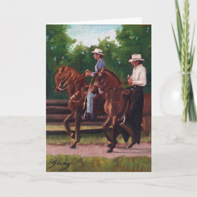 Carte de voeux vierge de chevaux de Paso Fino (Devant)