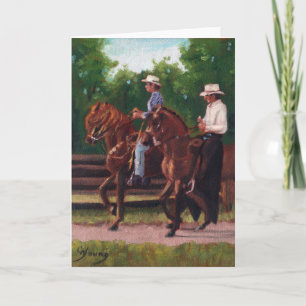 Carte de voeux vierge de chevaux de Paso Fino