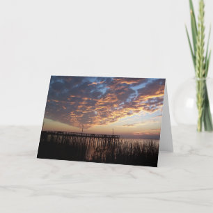 Carte de voeux vierge de coucher du soleil