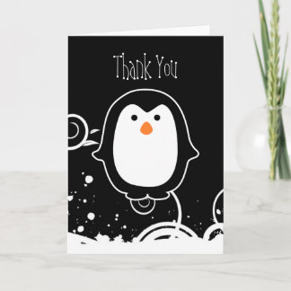 Carte de voeux {vierge} de Merci de pingouin