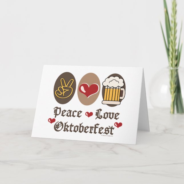 Carte de voeux vierge d'Oktoberfest d'amour de (Devant)